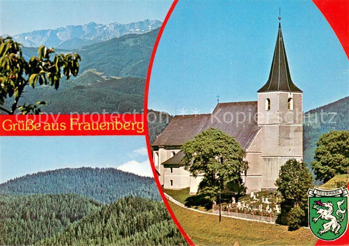 Bruck Mur Wallfahrtskirche Frauenberg Panoramamit Hochschwab und Rennfeld