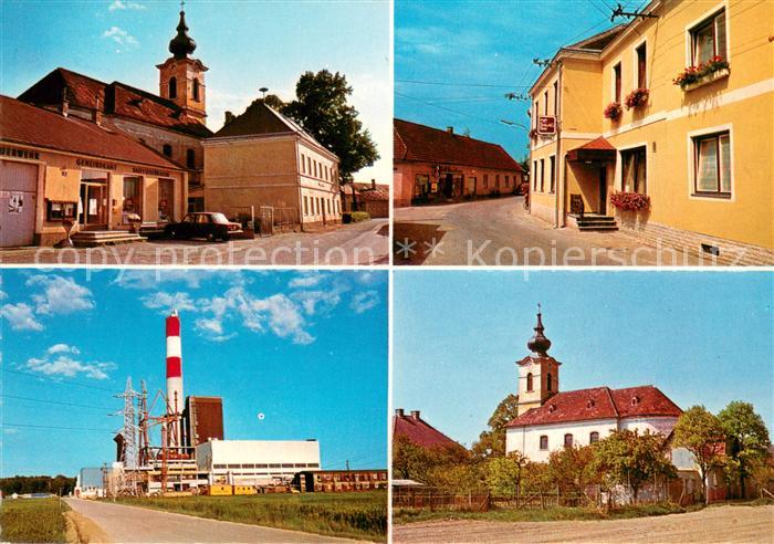 Theiss Donau mit Newag Waermekraftwerk Details Kirche