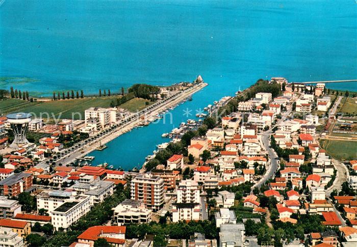 Lignano Pineta Kleiner Hafen Fliegeraufnahme