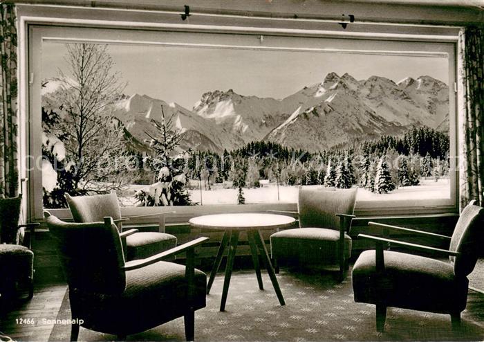 Sonthofen Oberallgaeu Alpen Moor und Kneippbad Sonnenalp Aufenthaltsraum