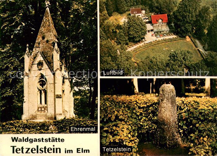 Elm Braunschweig Waldgaststaette Tetzelstein Ehrenmal Fliegeraufnahme Tetzelstei