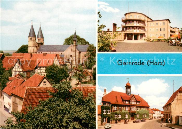 Gernrode Harz Am Spittelplatz FDGB Erholungsheim Fritz Heckert Rathaus