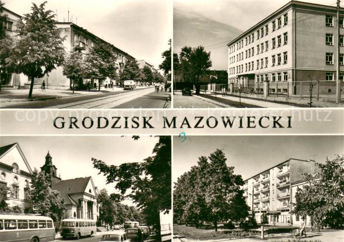 Grodzisk Mazowiecki Ulica Niepodlegosci Dworzec PKP Szkola Podstawowa nr 5 Plac