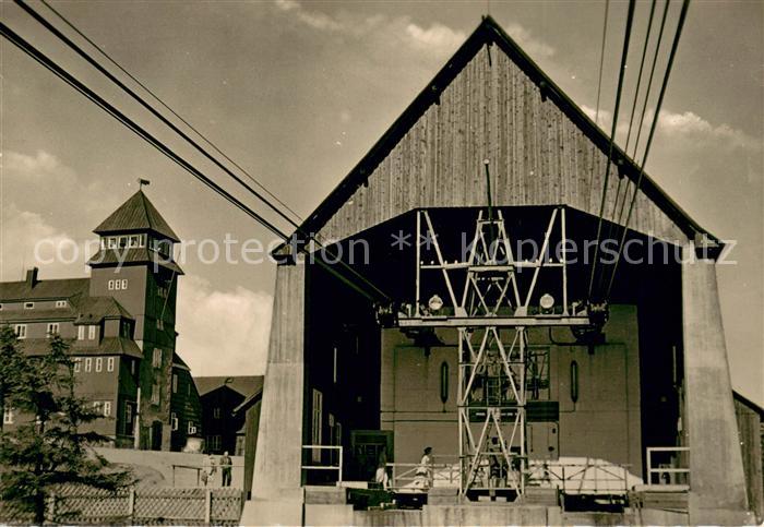 Oberwiesenthal Erzgebirge Bergstation der Schwebebahn mit Fichtelberghaus
