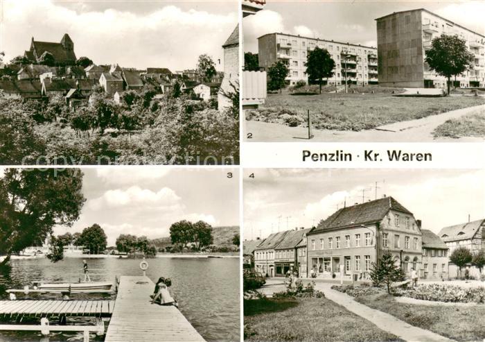 Penzlin Waren Teilansicht Neubaugebiet Bootssteg am Ferienobjekt Seehof Hirtenst