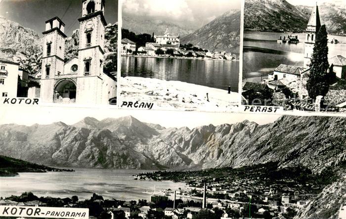 Kotor Montenegro Panorama Bucht Kirche Prcanj Perast