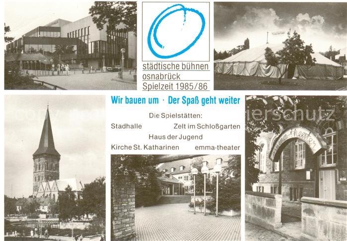 Osnabrueck Staedtische Buehnen Spielzeit 1985/86 Stadthalle Zelt Schlossgarten H