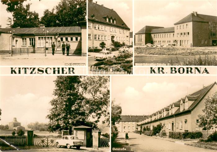 Kitzscher HO Gaststaette Ernst Schneller Schule Stadion Oststrasse