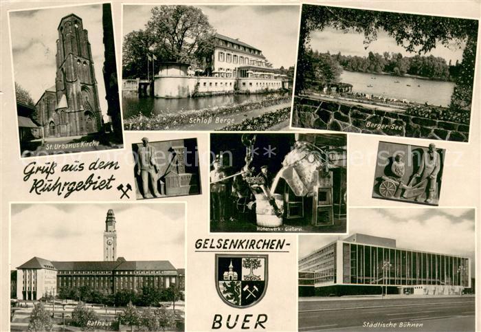 Buer Gelsenkirchen St. Urbanuskirche Schloss Berge Berger See Rathaus Staedtisch