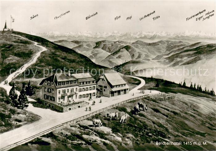 Belchen Baden Belchenhotel Schwarzwald Alpenkette aus der Vogelperspektive Kuens