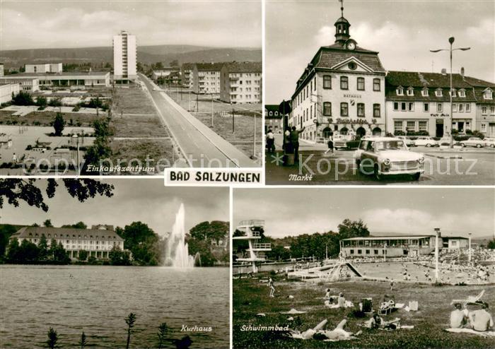 Bad Salzungen Einkaufszentrum Markt Rathaus Kurhaus Schwimmbad