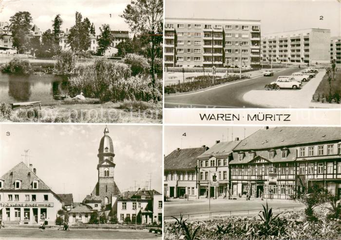 Waren Mueritz Altstadt Hans Beimler Strasse Marienkirche 14. Jhdt. Markt