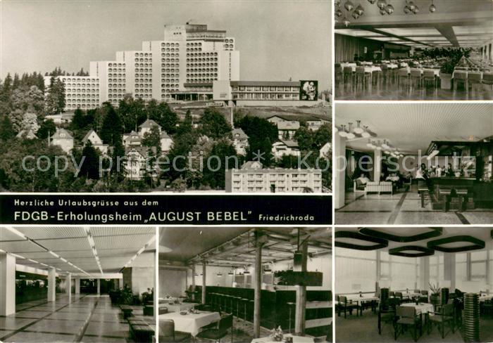 Friedrichroda FDGB Erholungsheim August Bebel Empfangshalle Stollenbar Mehrzweck