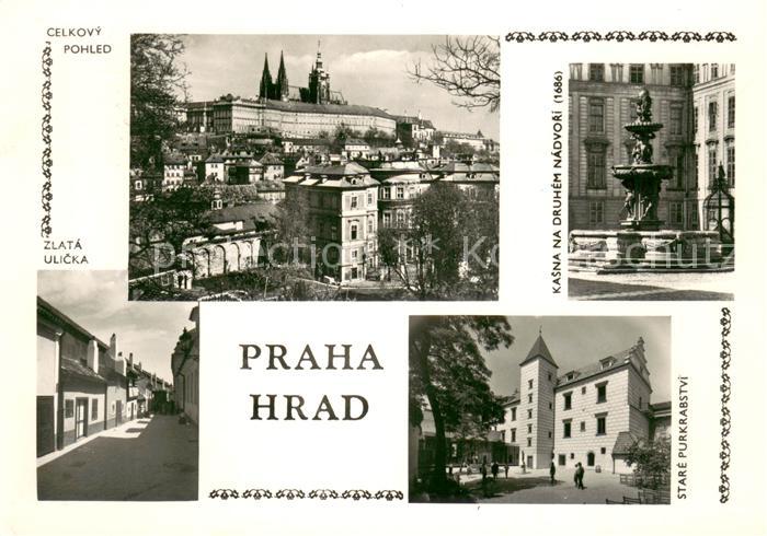 Praha Prahy Prague Hrad Zlata Ulicka Kasna na Druhem Nadvori Stare Purkrabstvi