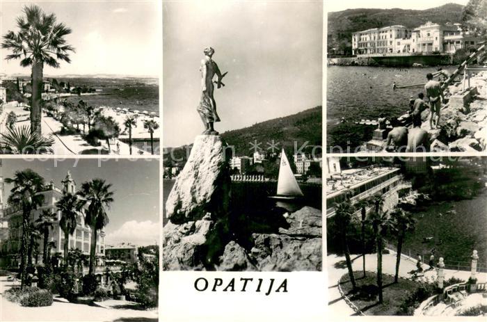 Opatija Abbazia Uferpromenade Wahrzeichen Statue Maedchen mit Moewe