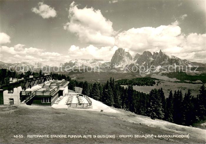 Alpe di Siusi Ristorante Stazione Funivia Gruppo Sella e Sassolungo Dolomiti