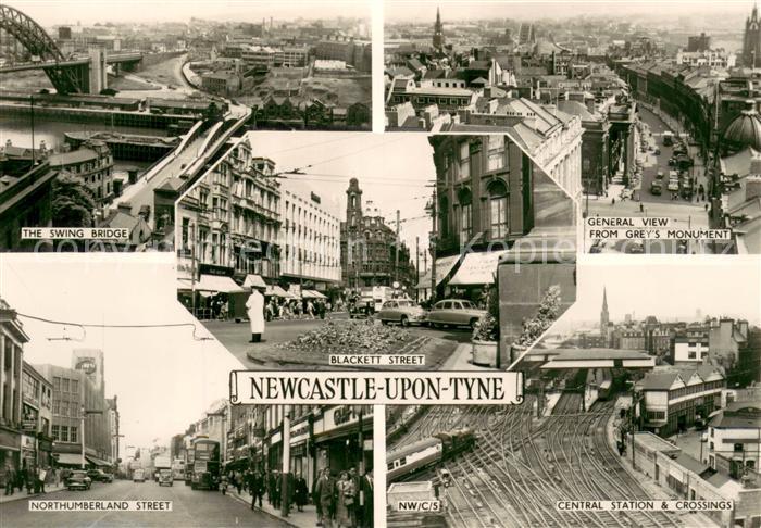 Newcastle upon Tyne Swing Bridge Blacket Street Northumberland Street Central St