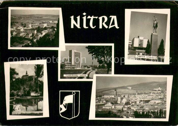 Nitra Stadtpanorama Schloss Internat Denkmal Statue