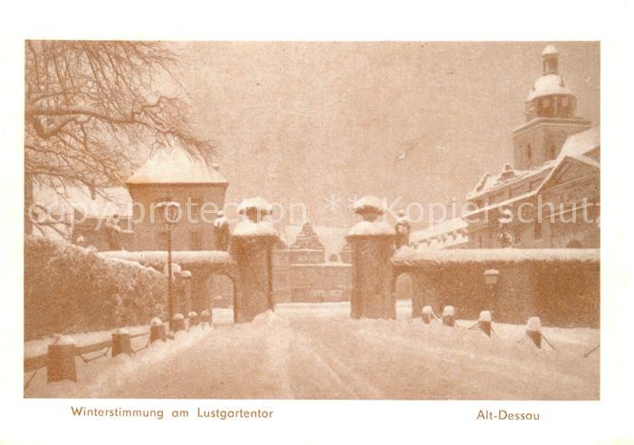 Alt Dessau Winterstimmung am Lustgartentor