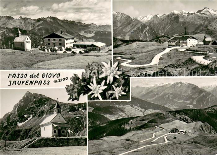 Jaufenpass Passo del Giovo Berghotel Kapelle Gebirgspanorama Edelweiss
