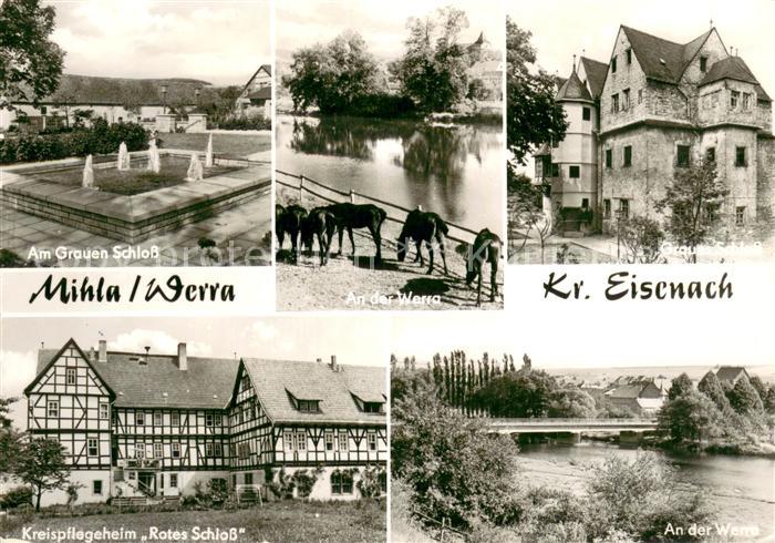 Mihla Wasserspiele am Grauen Schloss Pferdekoppel Pflegeheim Rotes Schloss Parti