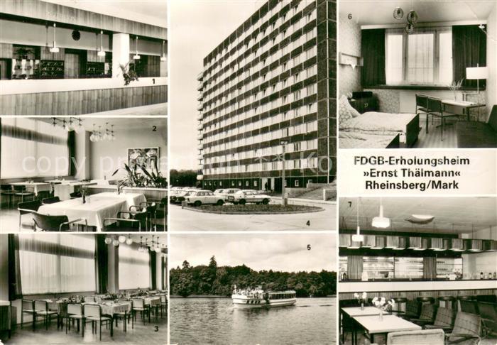 Rheinsberg FDGB Erholungsheim Ernst Thaelmann Rezeption Cafe Restaurant Dampfer