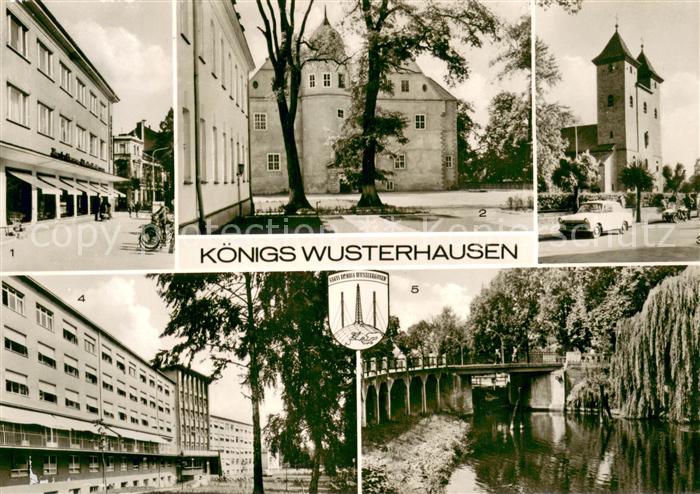 Koenigs-Wusterhausen Konsum Kaufhaus Schloss Kirche Krankenhaus Schleusenbruecke