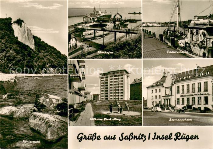 Sassnitz Ostseebad Ruegen Kreidefelsen Koenigsstuhl Faehrhafen Fischereihafen Fi