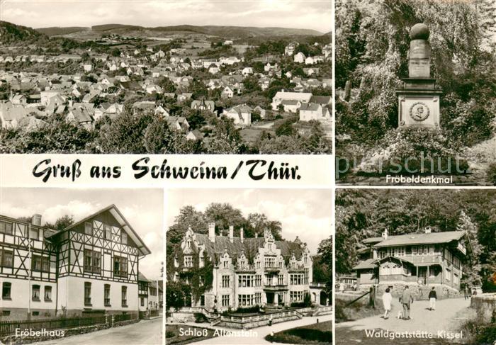 Schweina Bad Liebenstein Stadtpanorama Froebeldenkmal Froebelhaus Schloss Altens