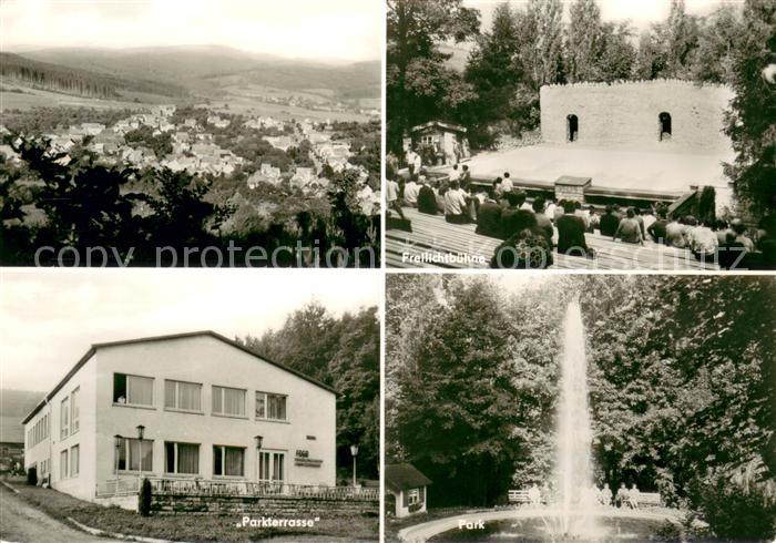 Fischbach Waltershausen Panorama Freilichtbuehne Parkterrasse Park Fontaene