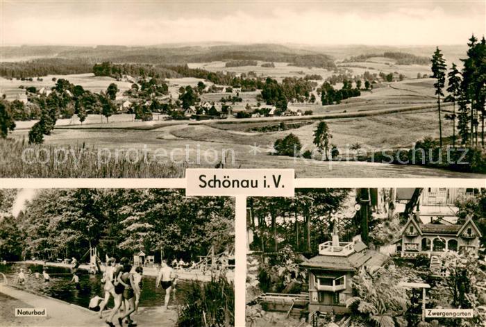 Schoenau Falkenstein Panorama Naturbad Zwergengarten