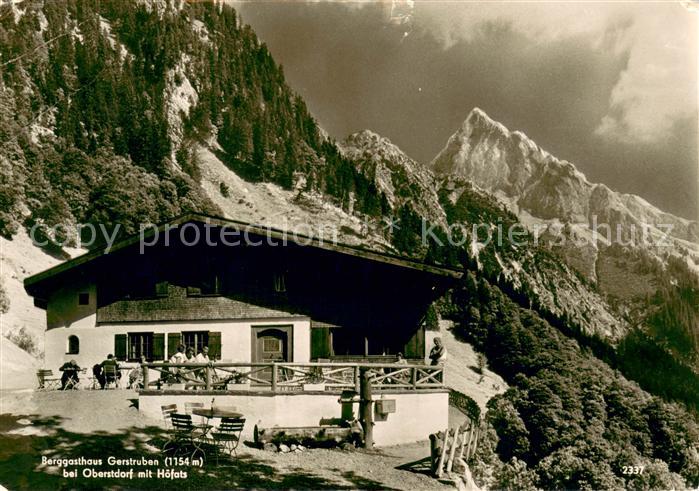 Oberstdorf Berggasthaus Gerstruben mit Hoefats Allgaeuer Alpen