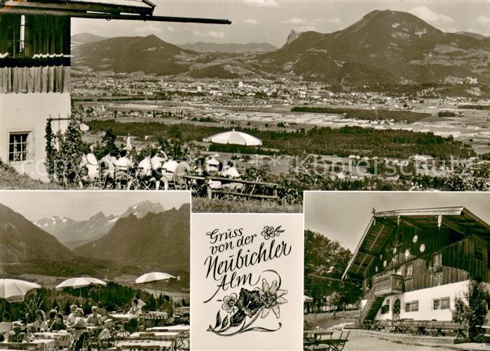 Piding Neubichler Alm Terrasse Fernsicht Alpen