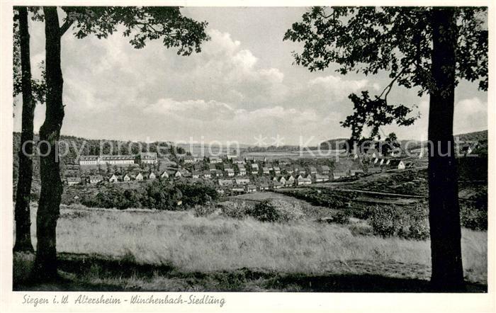 Siegen Westfalen Panorama mit Blick zum Altersheim Winchenbach-Siedlung
