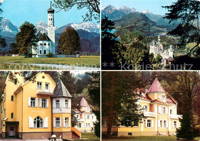Hohenschwangau Kirche Schloss Neuschwanstein Alpenpanorama Erholungsheim Martha