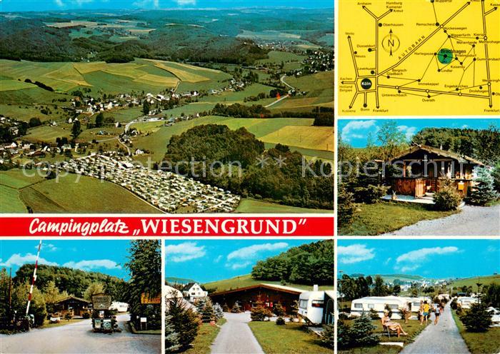 Brochhagen Campingplatz Wiesengrund Fliegeraufnahme Blockhuette