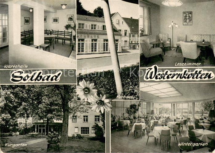 Bad Westernkotten Kurhaus Wartehalle Kurgarten Lesezimmer Wintergarten