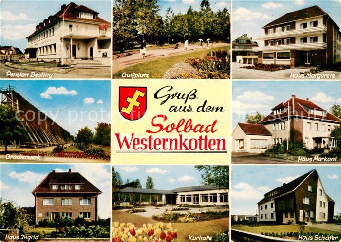 Bad Westernkotten Kurhaeuser Pensionen Gradierwerk Kurhalle Minigolfplatz