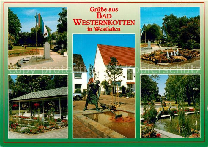 Bad Westernkotten Hellweg Sole Thermen Kurpark Brunnen Figur