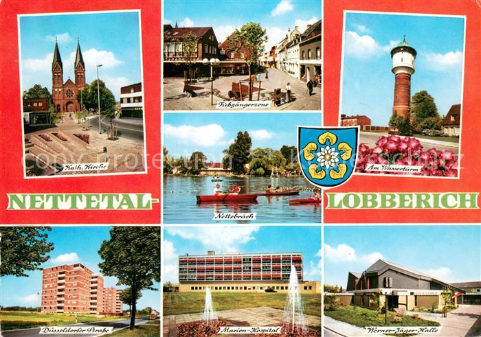 Lobberich Kirche Fussgaengerzone Wasserturm Nettebruch Rudern Duesseldorfer Stra