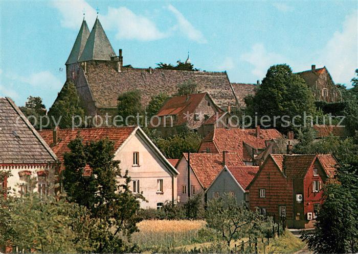 Obernkirchen Ortsmotiv mit Kirche