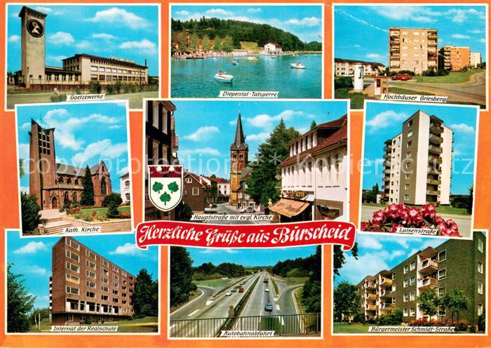 Burscheid Goetzewerke Kirche Internat Schule Hochhaeuser Griesberg Wohnsiedlung