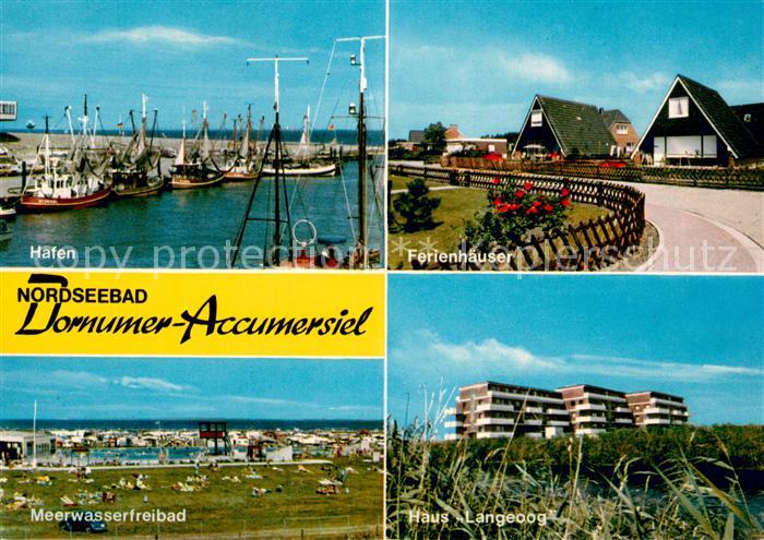 Dornumer Accumersiel Hafen Ferienhaeuser Freibad Hotel Haus Langeoog