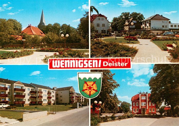 Wennigsen Deister Parkanlagen Blick zur Kirche Hotel Restaurant Wohnsiedlung