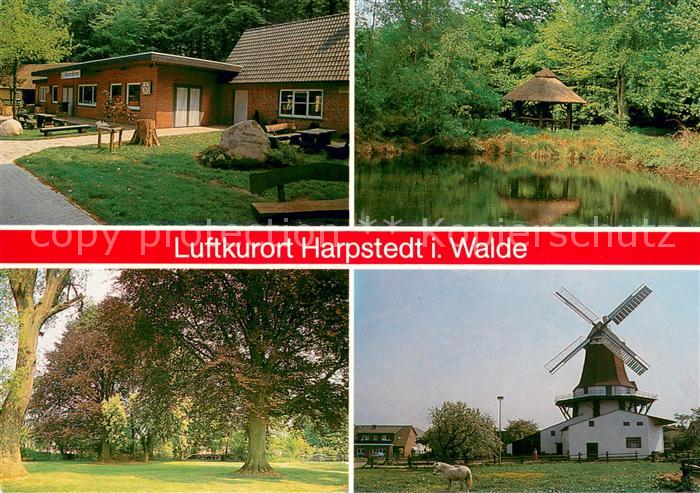 Harpstedt Luftkurort im Walde Gaststaette Parkanlagen Partie am Wasser Windmuehl