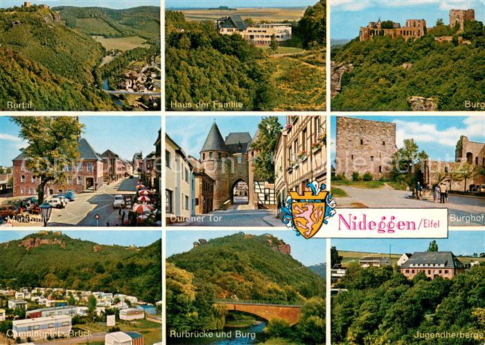 Nideggen Eifel Panorama Naturpark Nordeifel Rurtal Haus der Familie Burg Markt D