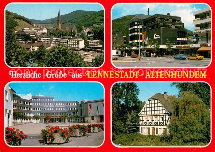 Altenhundem Ortsansicht mit Kirche Gebaeude Innenstadt Fachwerkhaus