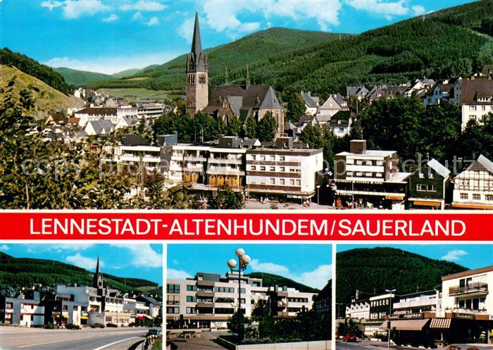 Altenhundem Ortsansicht mit Kirche Motive Innenstadt