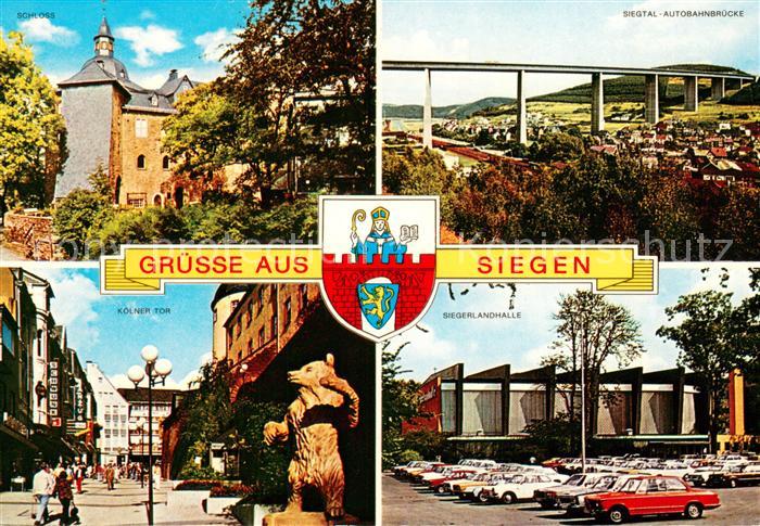 Siegen Westfalen Schloss Siegtal Autobahnbruecke Koelner Tor Altstadt Siegerland