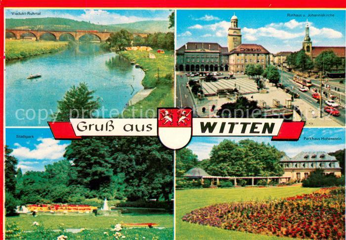 Witten Ruhr Viadukt Ruhrtal Rathaus Johanniskirche Parkhaus Hohenstein Stadtpark